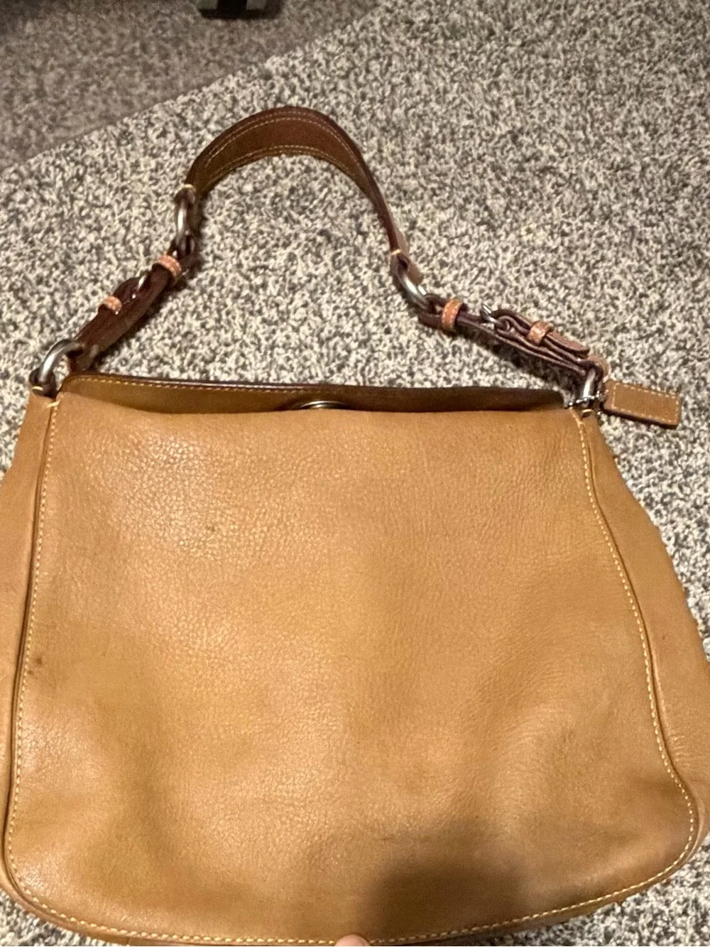 Coach Leather Hobo Bag in Tan/Cognac